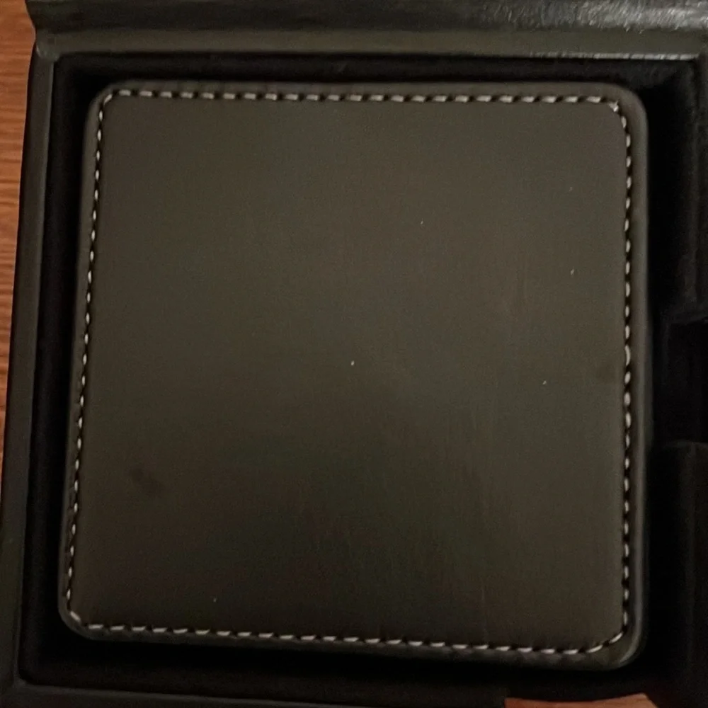 NWOT storage box with deck of cards and 4 coasters
